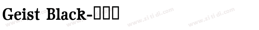 Geist Black字体转换